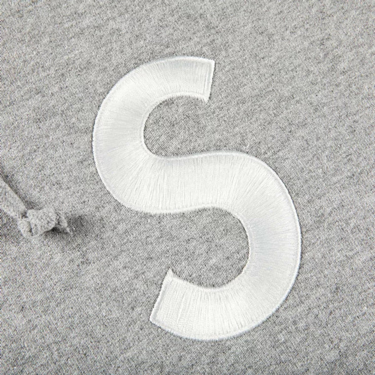 Supreme S Logo Split Hoodie - Heather Grey (FW21)