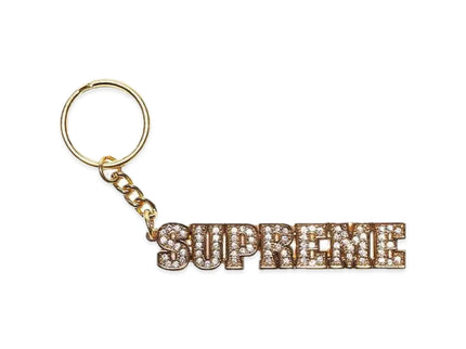 Supreme Block Logo Keychain - Gold (SS18)