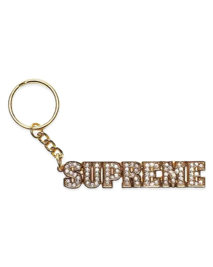 Supreme Block Logo Keychain - Gold (SS18)