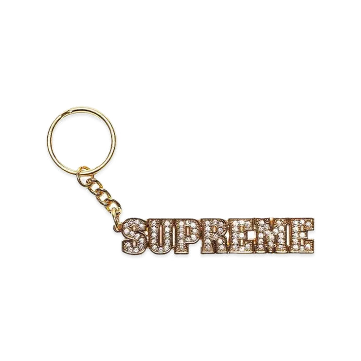 Supreme Block Logo Keychain - Gold (SS18)