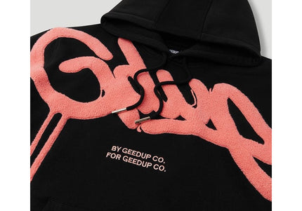 GEEDUP Handstyle Hoodie - Black/Peach