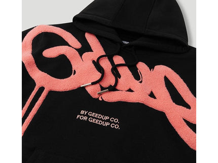 GEEDUP Handstyle Hoodie - Black/Peach