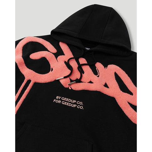 GEEDUP Handstyle Hoodie - Black/Peach