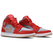 Air Jordan 1 Mid 'Denim Red'