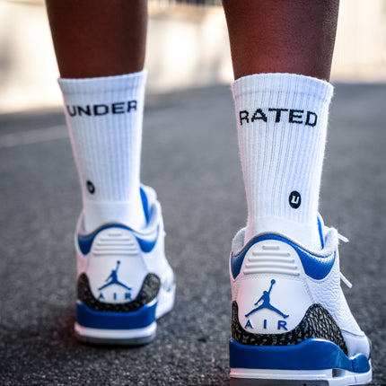 UNDERRATED Crew Socks - White