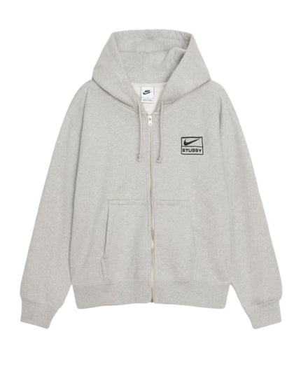 Stussy x Nike Fleece Zip Hoodie - Grey Heather