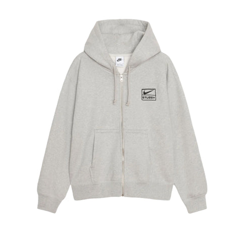 Stussy x Nike Fleece Zip Hoodie - Grey Heather