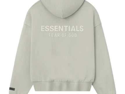 FEAR OF GOD ESSENTIALS Classic Fleece Zip-Up Hoodie - Abbey Stone (SS25)