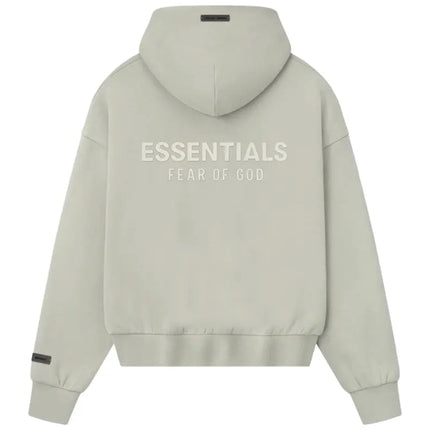 FEAR OF GOD ESSENTIALS Classic Fleece Zip-Up Hoodie - Abbey Stone (SS25)