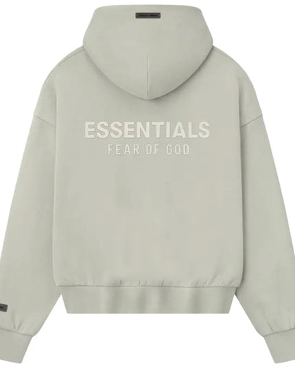 FEAR OF GOD ESSENTIALS Classic Fleece Zip-Up Hoodie - Abbey Stone (SS25)