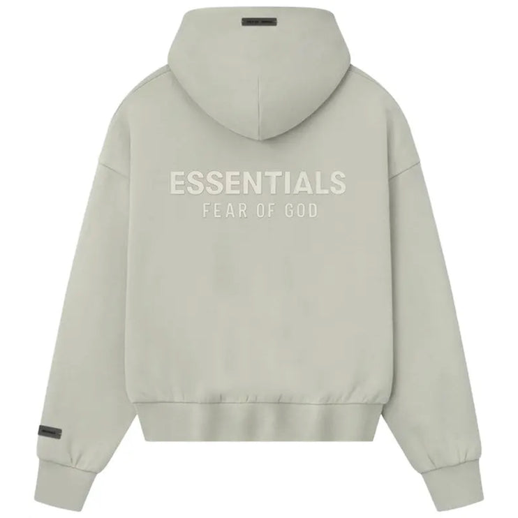 FEAR OF GOD ESSENTIALS Classic Fleece Zip-Up Hoodie - Abbey Stone (SS25)