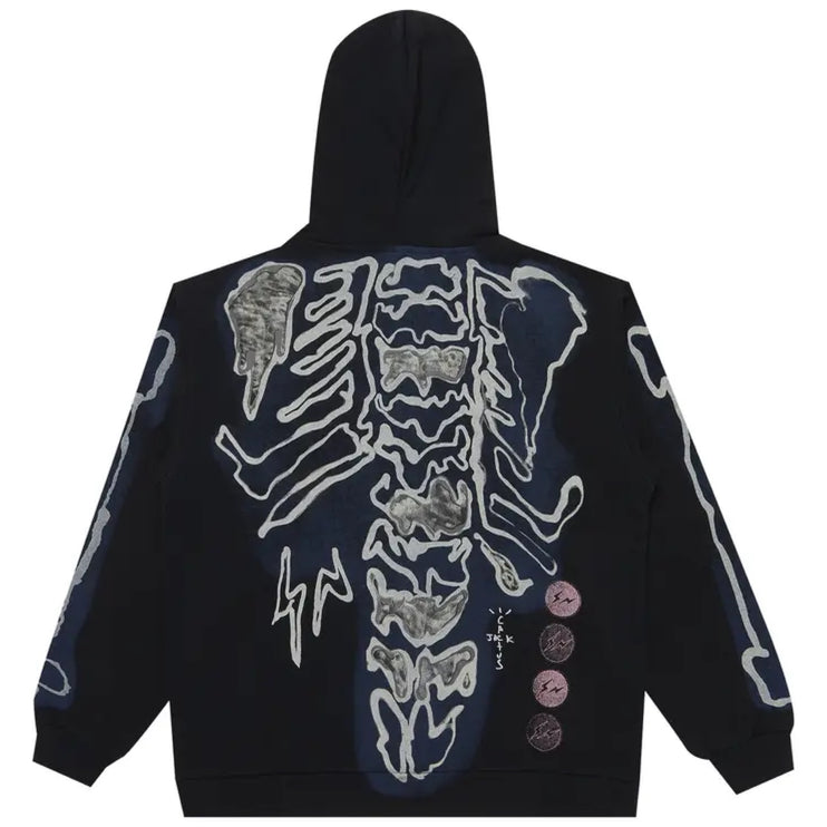 Travis Scott Cactus Jack For Fragment Skeleton Graffiti Full Zip Hoodie