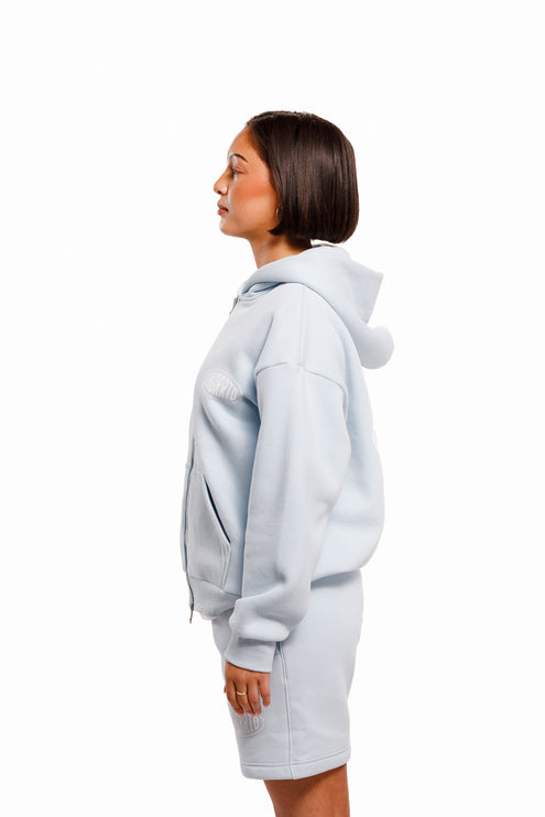 UNDERRATED Stamp Zip Hoodie - Powder Blue