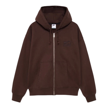 Stussy x Nike Stone Washed Fleece Zip Hoodie - Dark Cinder (FW25)