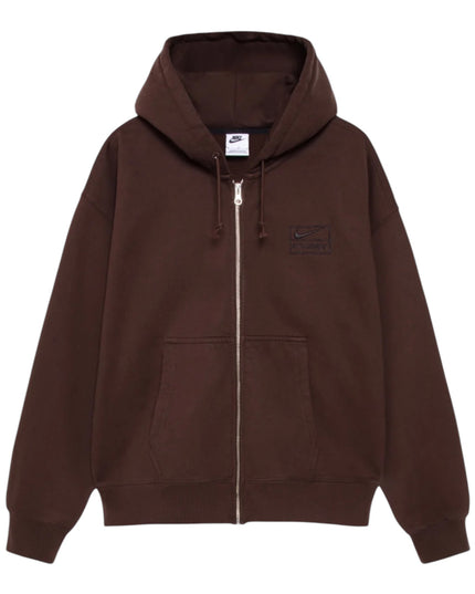 Stussy x Nike Stone Washed Fleece Zip Hoodie - Dark Cinder (FW25)