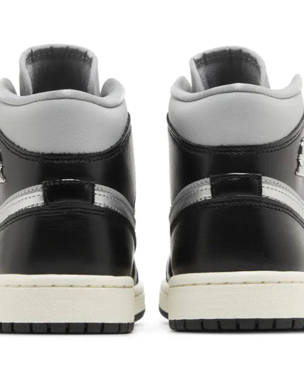 Air Jordan 1 Mid SE 'Black Metallic Silver' (Women's)
