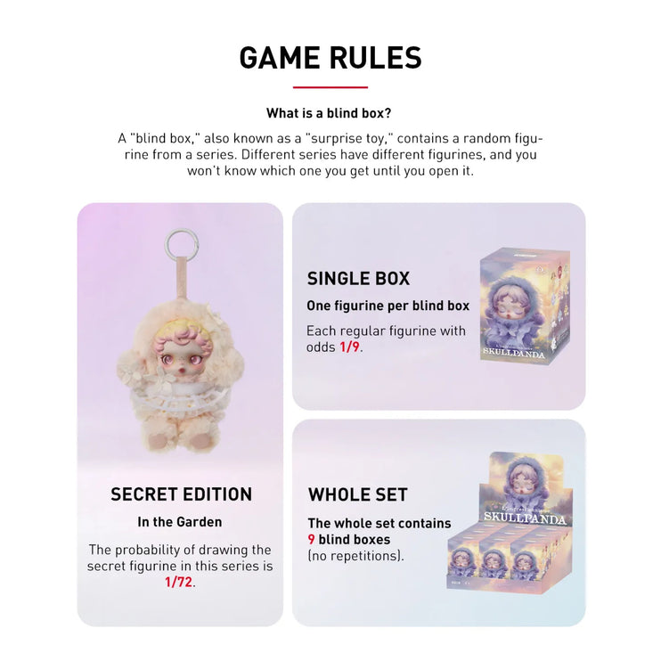 Pop Mart SKULLPANDA L'impressionnisme Series Plush Pendant Blind Box