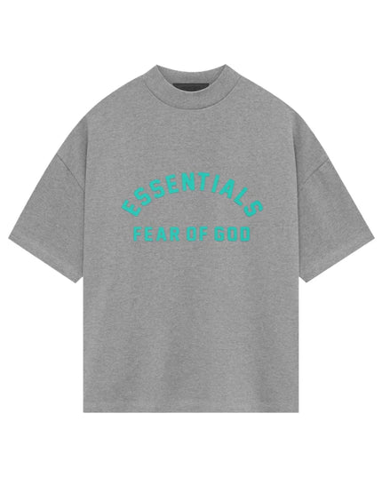 FEAR OF GOD ESSENTIALS Heavy Jersey Crewneck T-Shirt - Dark Heather Grey