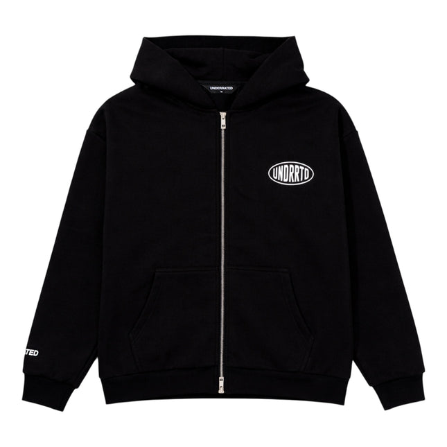 UNDERRATED Stamp Zip Hoodie - Black