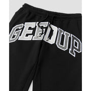 GEEDUP Team Logo Track Pants - Black/Grey Monochrome