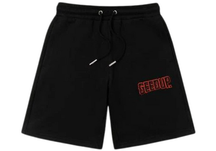 GEEDUP PFK EMB Shorts - Black/Black Orange