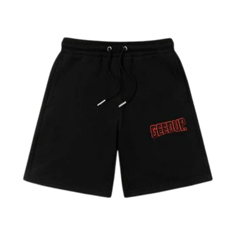 GEEDUP PFK EMB Shorts - Black/Black Orange