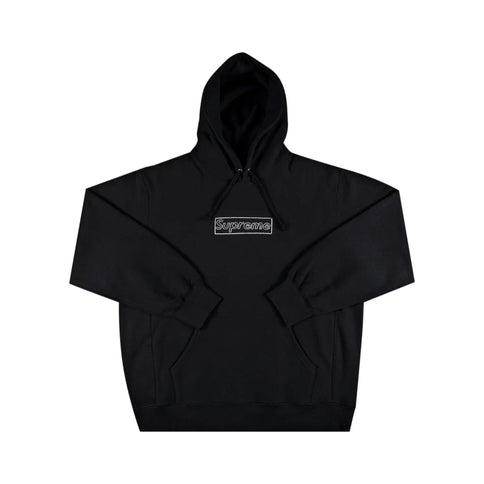 Supreme x KAWS Chalk Logo Hoodie - Black (SS21)