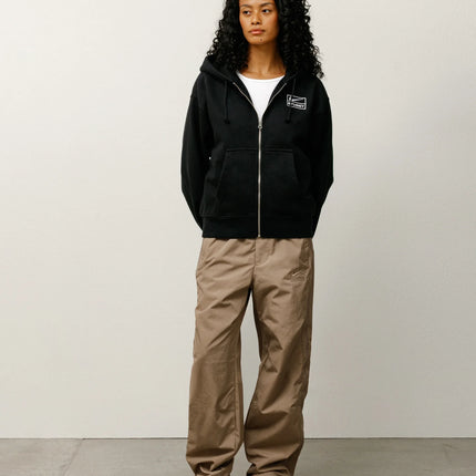 Stussy x Nike Stone Washed Fleece Zip Hoodie - Black (FW25)