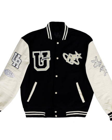 UNDERRATED x IMMORTAL FATE Varsity Jacket - Black/Cream