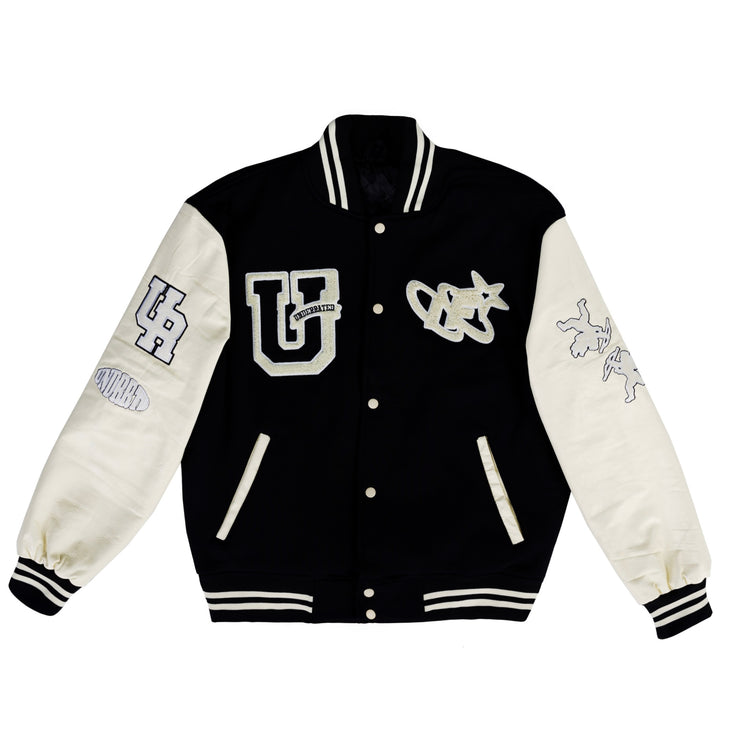 UNDERRATED x IMMORTAL FATE Varsity Jacket - Black/Cream