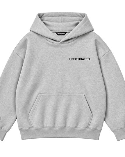 UNDERRATED Classic Logo V2 Hoodie - Heather Grey