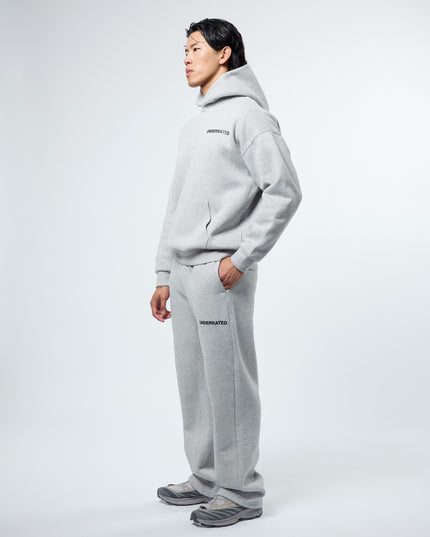 UNDERRATED Classic Logo V2 Hoodie - Heather Grey