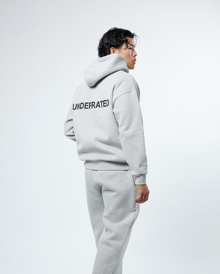 UNDERRATED Classic Logo V2 Hoodie - Heather Grey