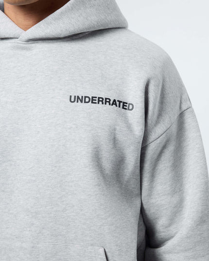 UNDERRATED Classic Logo V2 Hoodie - Heather Grey