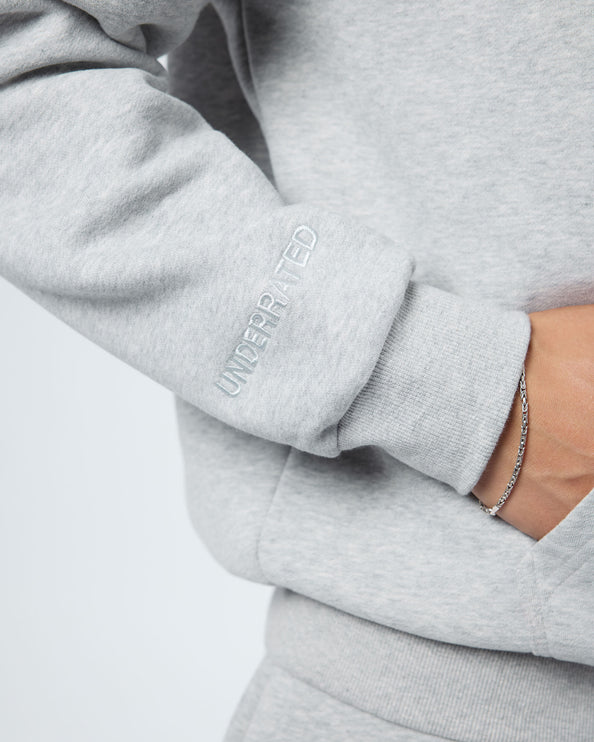 UNDERRATED Classic Logo V2 Hoodie - Heather Grey