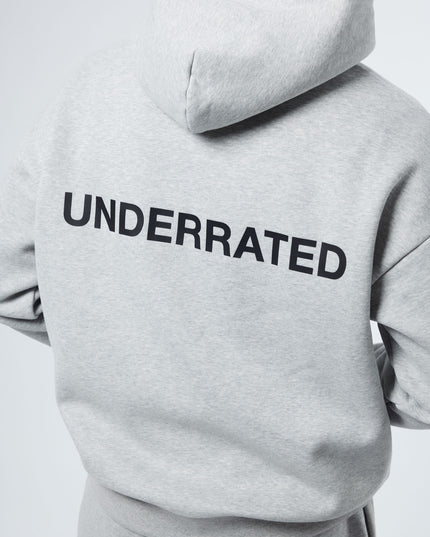 UNDERRATED Classic Logo V2 Hoodie - Heather Grey