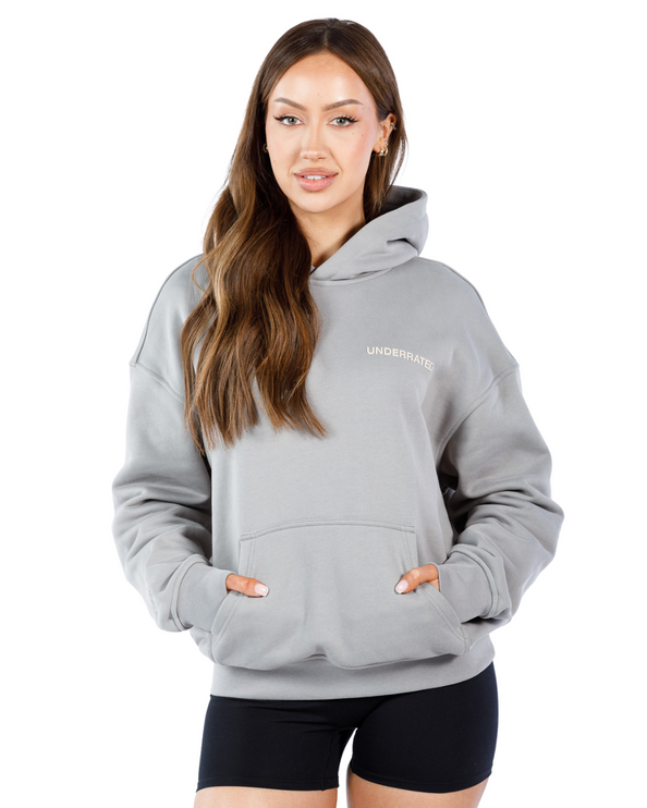 UNDERRATED Classic Logo Hoodie - Slate Grey