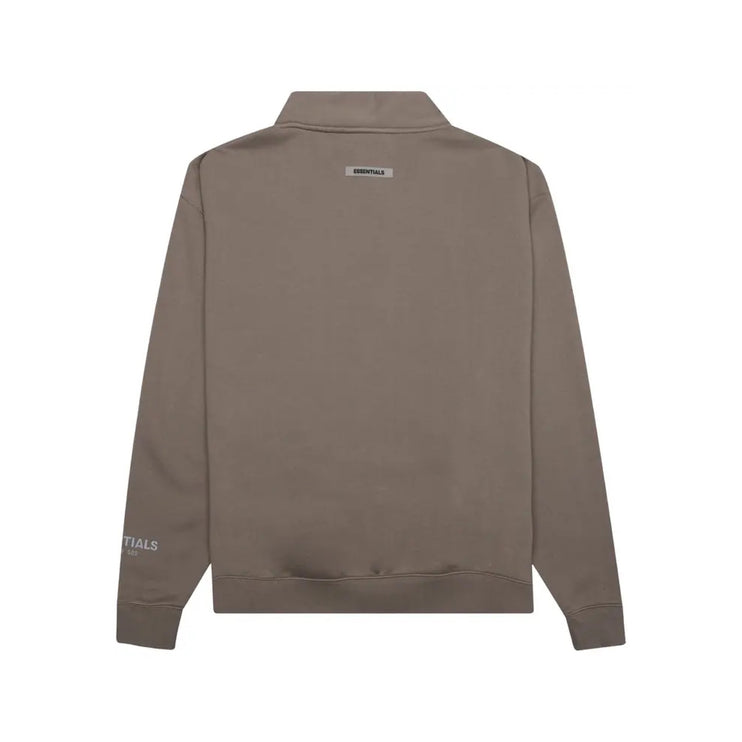 FEAR OF GOD ESSENTIALS 3D Silicon Applique Half Zip Pullover Sweater - Taupe (SS20)