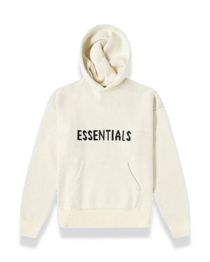 FEAR OF GOD ESSENTIALS Knit Hoodie - Cream (SS21)