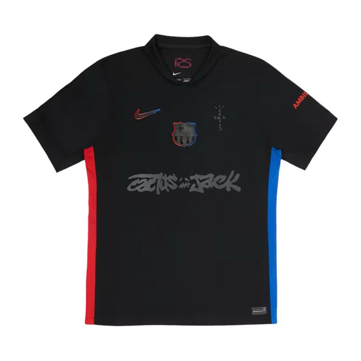 Travis Scott x FC Barcelona 24/25 Match Away Cactus Jack Jersey - Black
