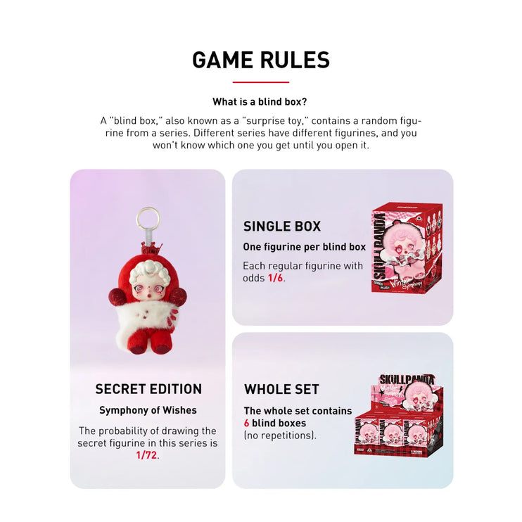 Pop Mart SKULLPANDA Winter Symphony Series Plush Pendant Blind Box