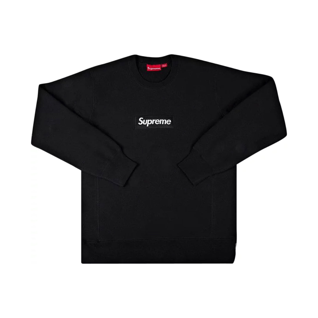 Black supreme box logo crewneck sale