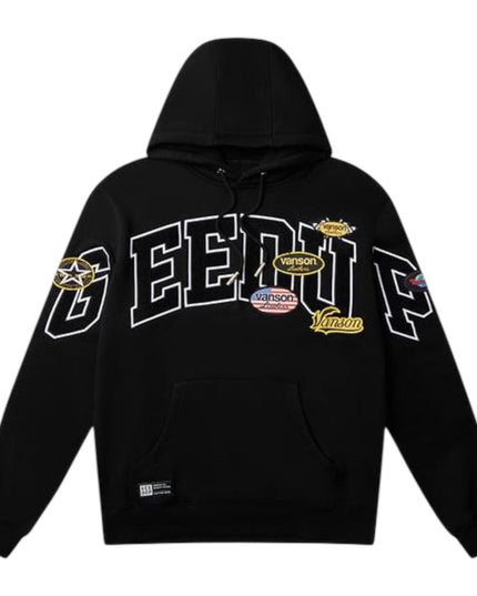 GEEDUP Team Logo x Vanson Hoodie - Black