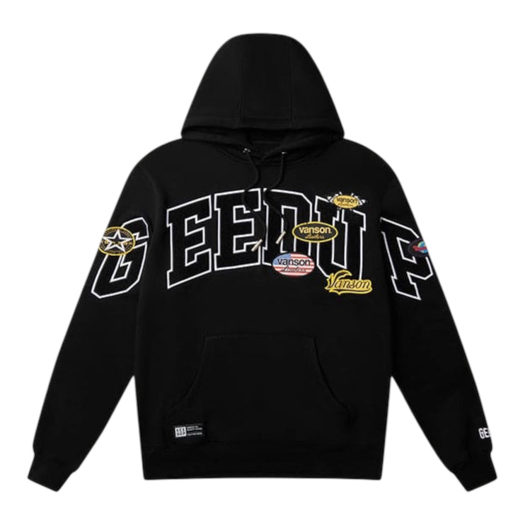 GEEDUP Team Logo x Vanson Hoodie - Black
