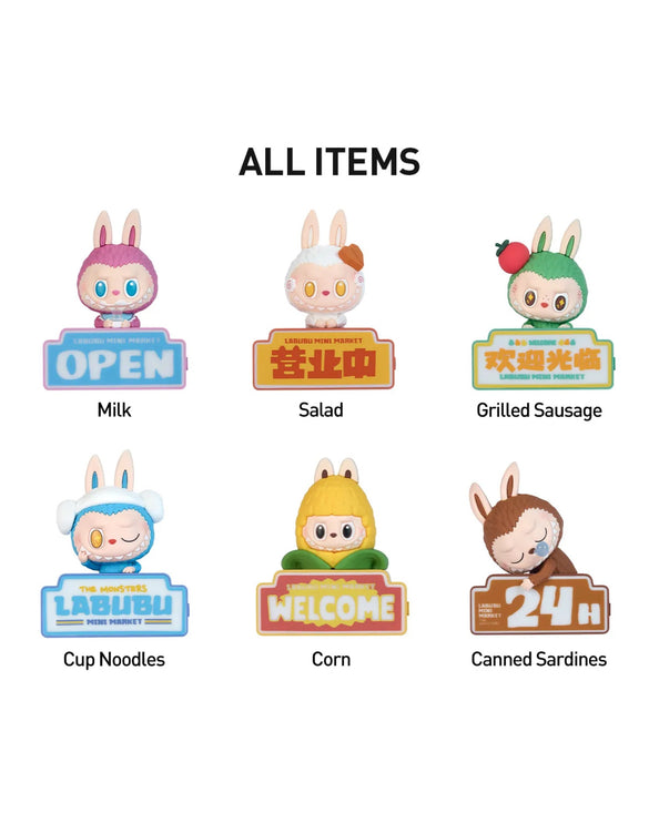 Pop Mart Labubu The Monsters Wacky Mart Series Fridge Magnet Blind Box