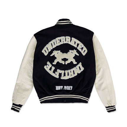UNDERRATED x IMMORTAL FATE Varsity Jacket - Black/Cream