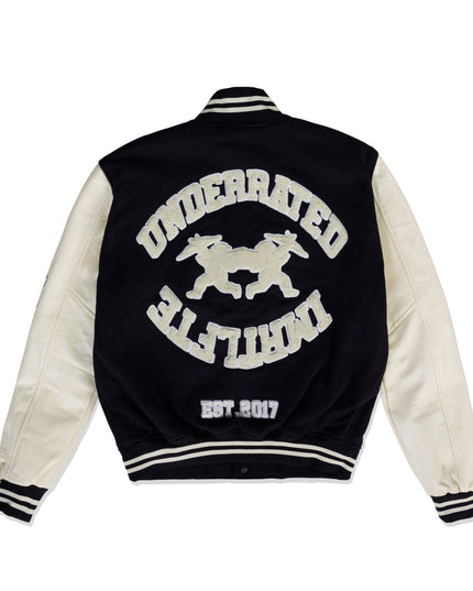 UNDERRATED x IMMORTAL FATE Varsity Jacket - Black/Cream