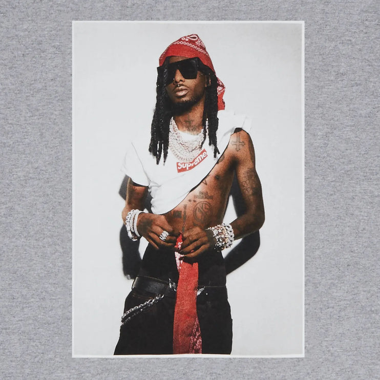 Supreme Playboi Carti Tee - Heather Grey (FW25)