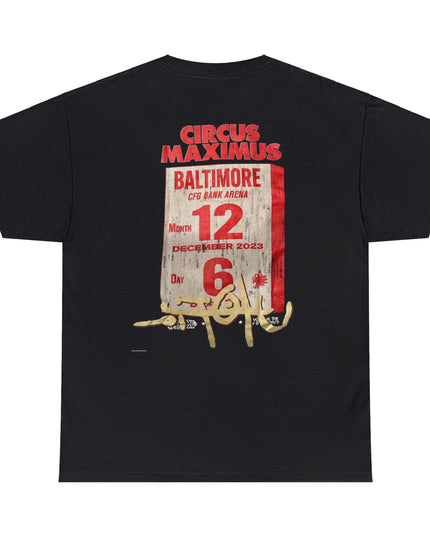 TRAVIS SCOTT - UTOPIA & CIRCUS MAXIMUS BALTIMORE TOUR TEE - BLACK