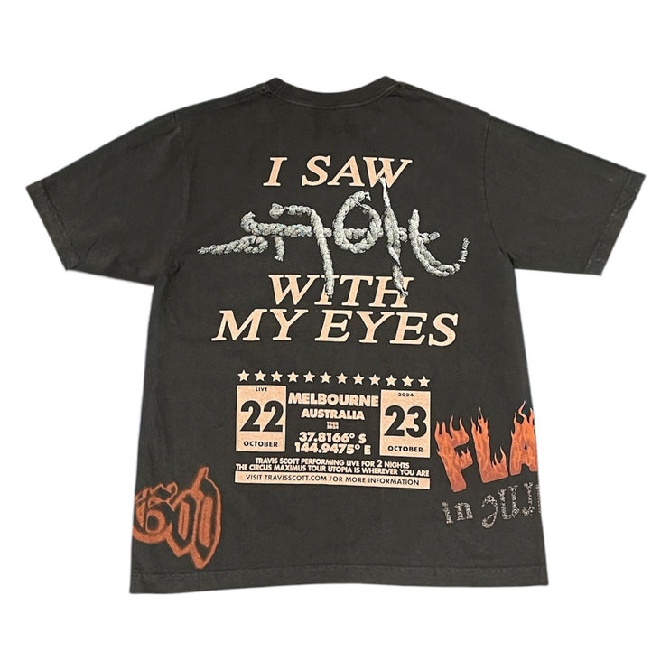 TRAVIS SCOTT - UTOPIA IS IN MELBOURNE TOUR TEE - BLACK